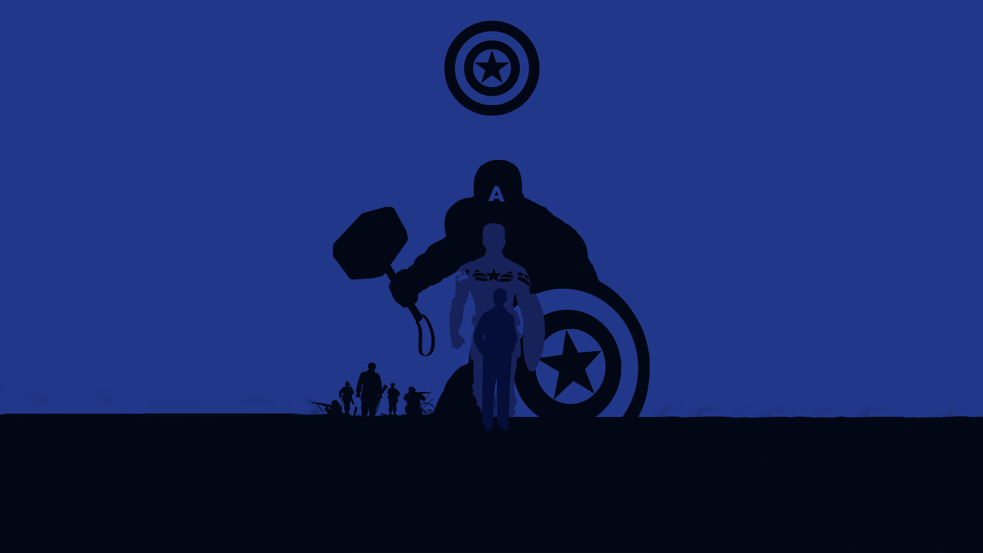 1920x1080 Captain America Avengers Endgame 4k Minimalism Laptop Full HD  1080P HD 4k Wallpapers, Images, Backgrounds, Photos and Pictures