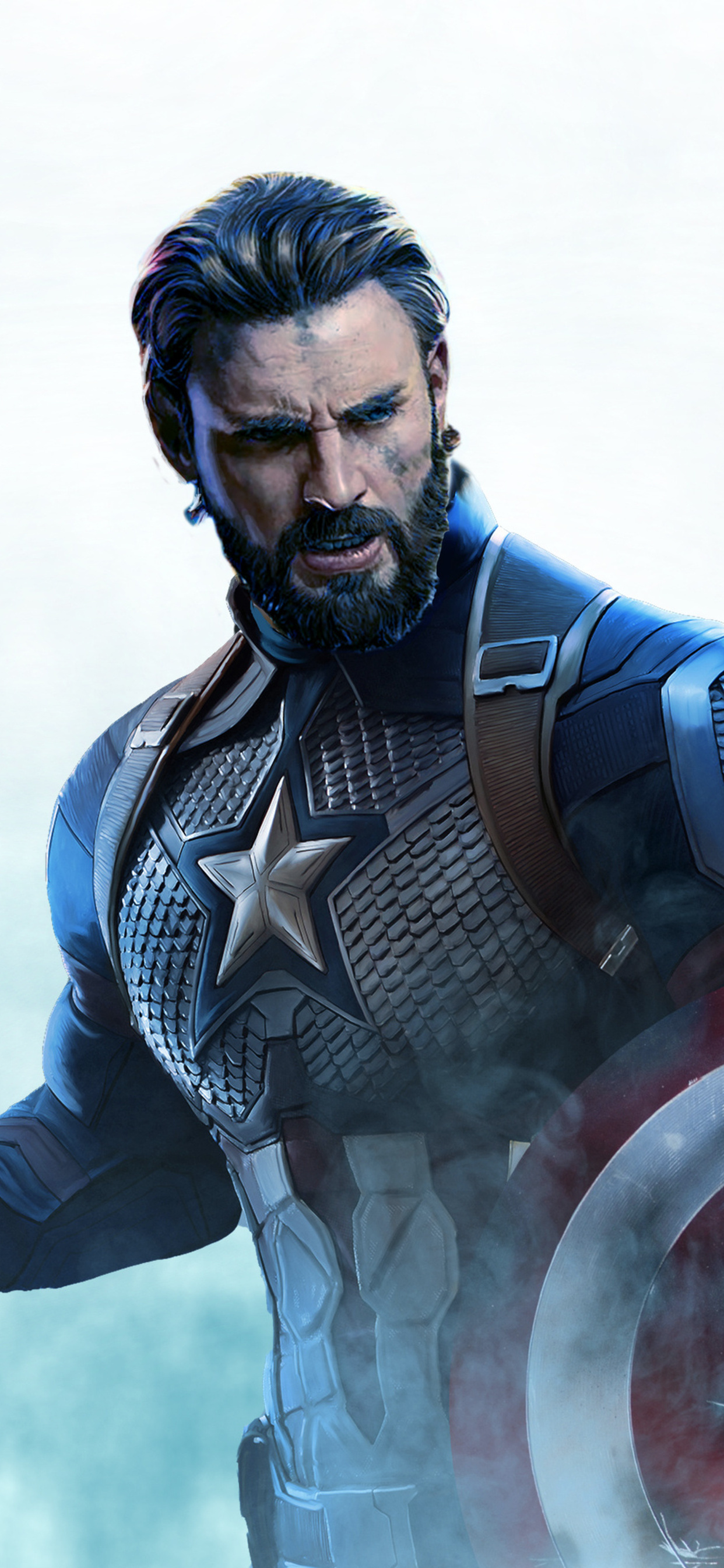 1242x2688 Captain America Beard Art Iphone XS MAX HD 4k Wallpapers ...