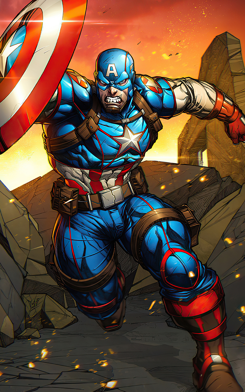 800x1280 Captain America Cartoon Art Nexus 7,Samsung Galaxy Tab 10,Note