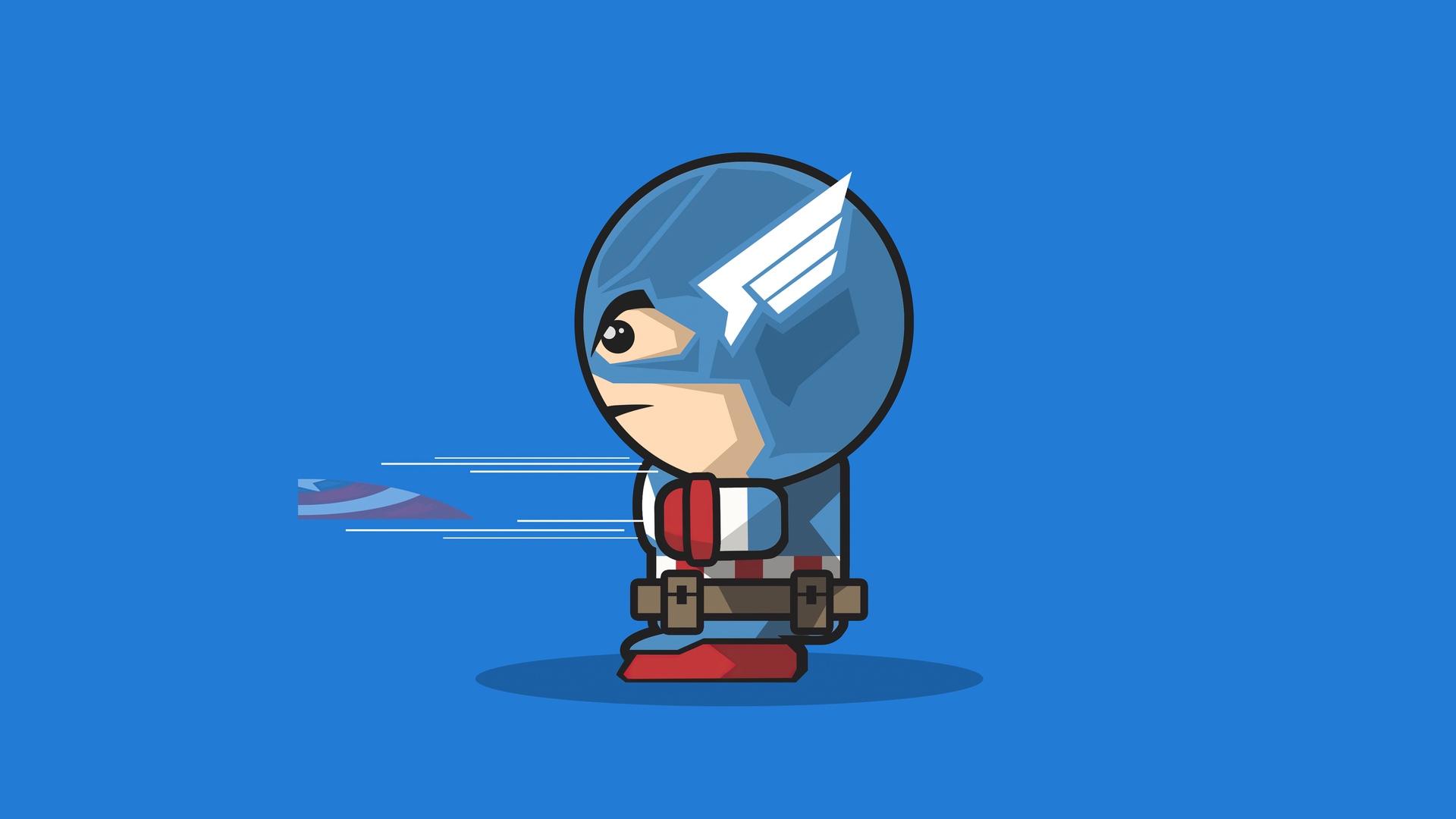 1920x1080 Captain America Cartoon Minimal Art 4k Laptop Full HD 1080P HD 4k  Wallpapers, Images, Backgrounds, Photos and Pictures