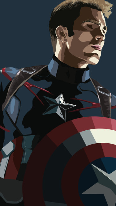 375x667 Captain America Low Poly Digital Art 375x667 Resolution Hd 4k Wallpapers Images