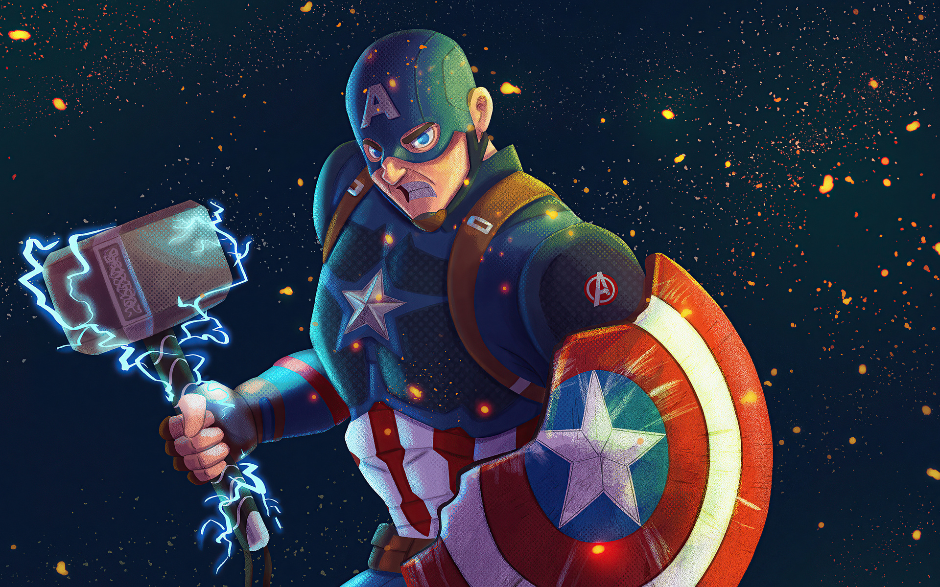 1920x1200 Captain America Mjolnir Artwork 4k 2020 1080P Resolution ,HD ...