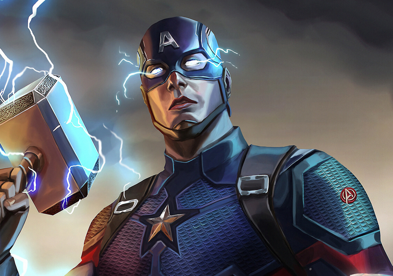 1280x900 Captain America Mjolnir Artwork 1280x900 Resolution HD 4k ...