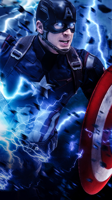 375x667 Captain America Mjolnir Avengers Endgame Art 375x667 Resolution Hd 4k Wallpapers Images