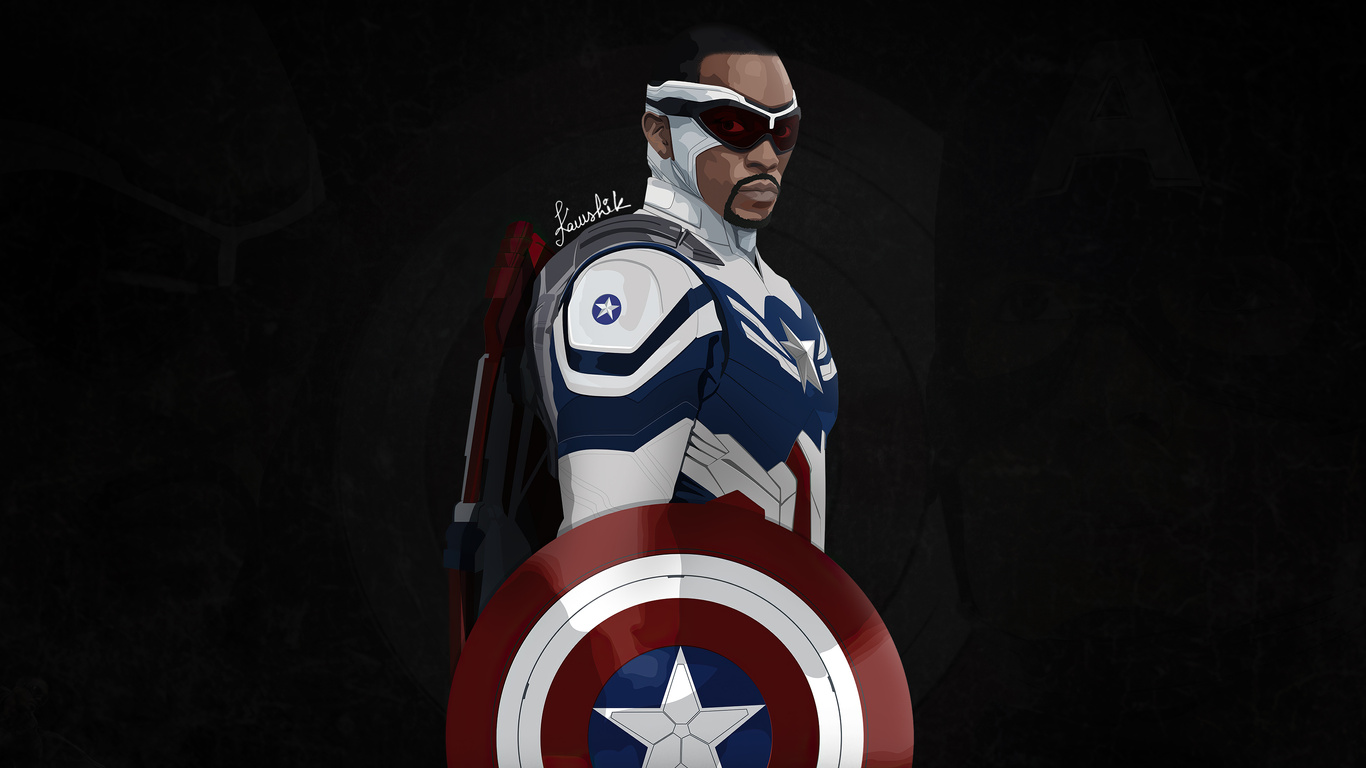 1366x768 Captain America Sam Wilson Minimal 5k Laptop HD ,HD 4k ...