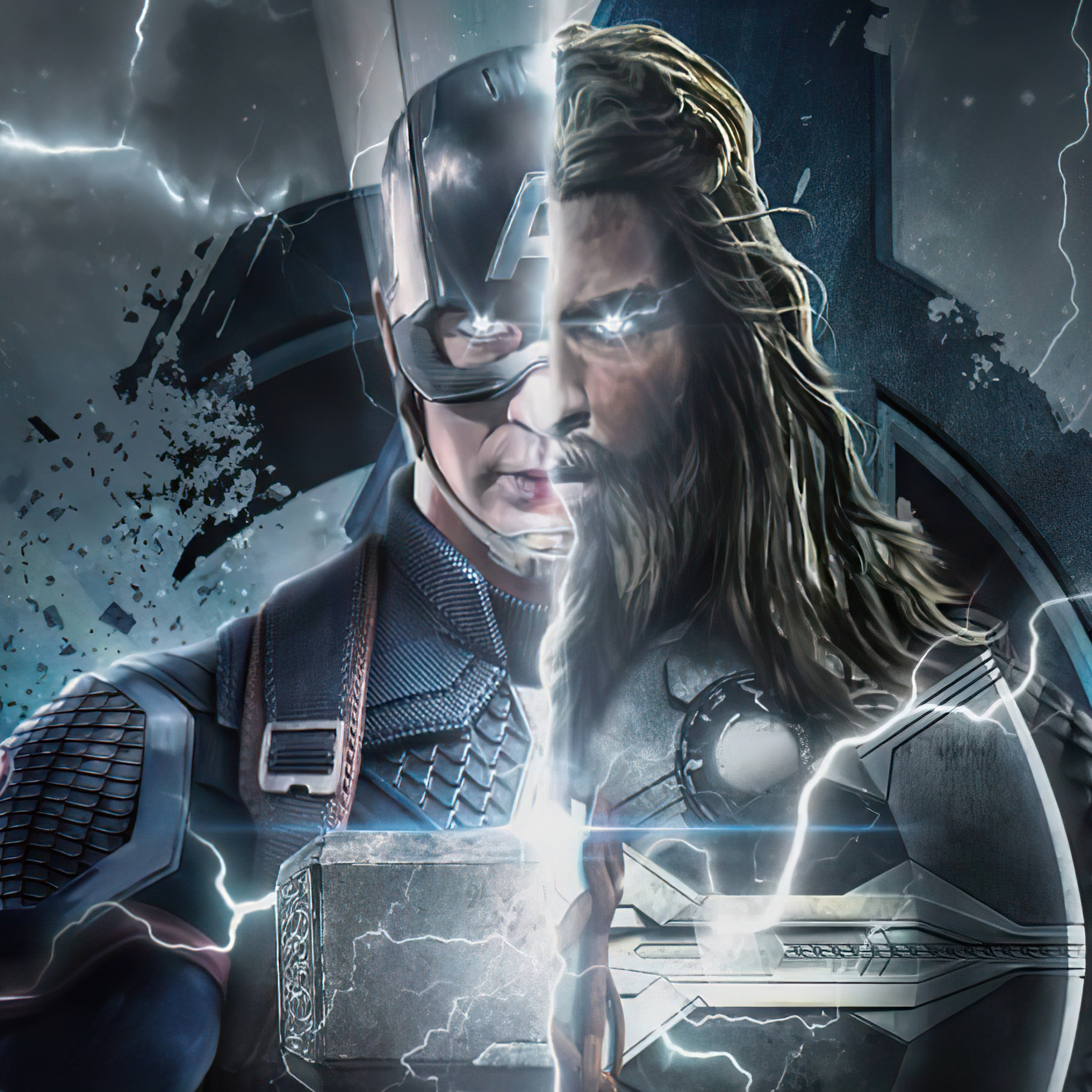 2932x2932 Captain America Thor 4k Ipad Pro Retina Display HD 4k Wallpapers,  Images, Backgrounds, Photos and Pictures