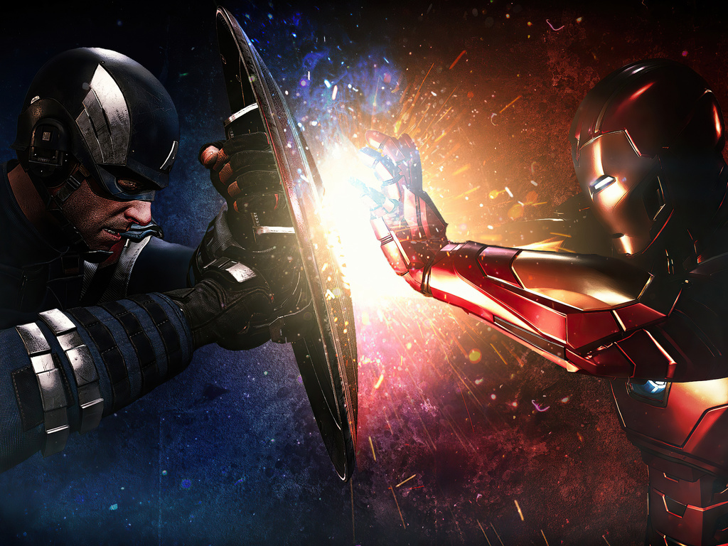 1024x768 Captain America Vs Iron Man Fight 4k 1024x768 Resolution HD 4k ...