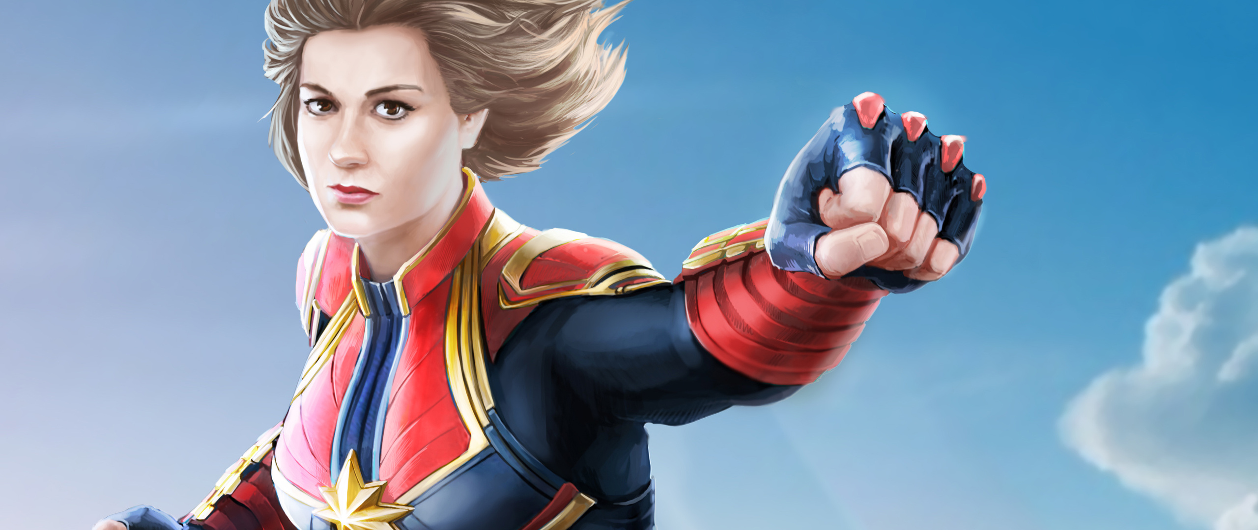 2560x1080 Captain Marvel 4k Art Wallpaper,2560x1080 Resolution HD 4k ...