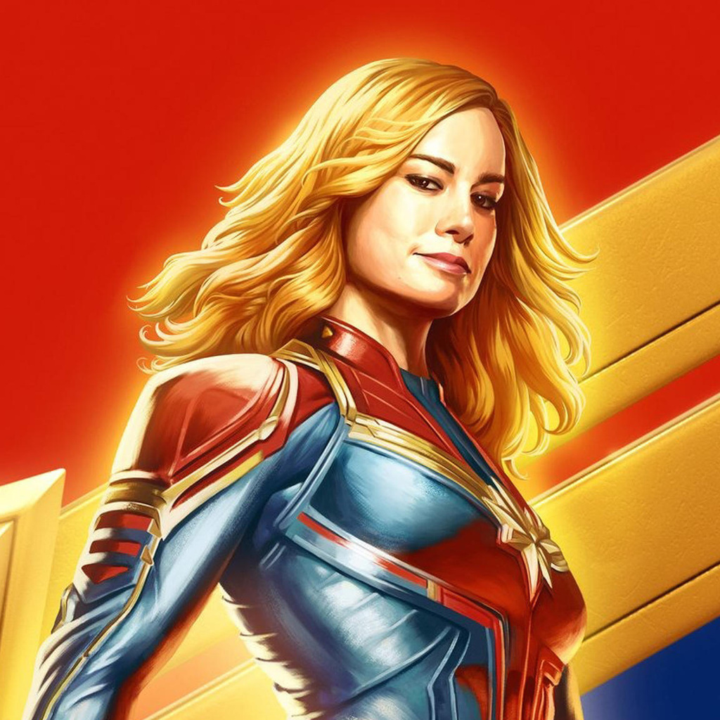 1024x1024 Captain Marvel Brazil Comic Con Poster 1024x1024 Resolution ...