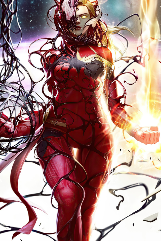 640x960 Carnage Captain Marvel Iphone 4 Iphone 4s Hd 4k Wallpapers Images Backgrounds Photos And Pictures
