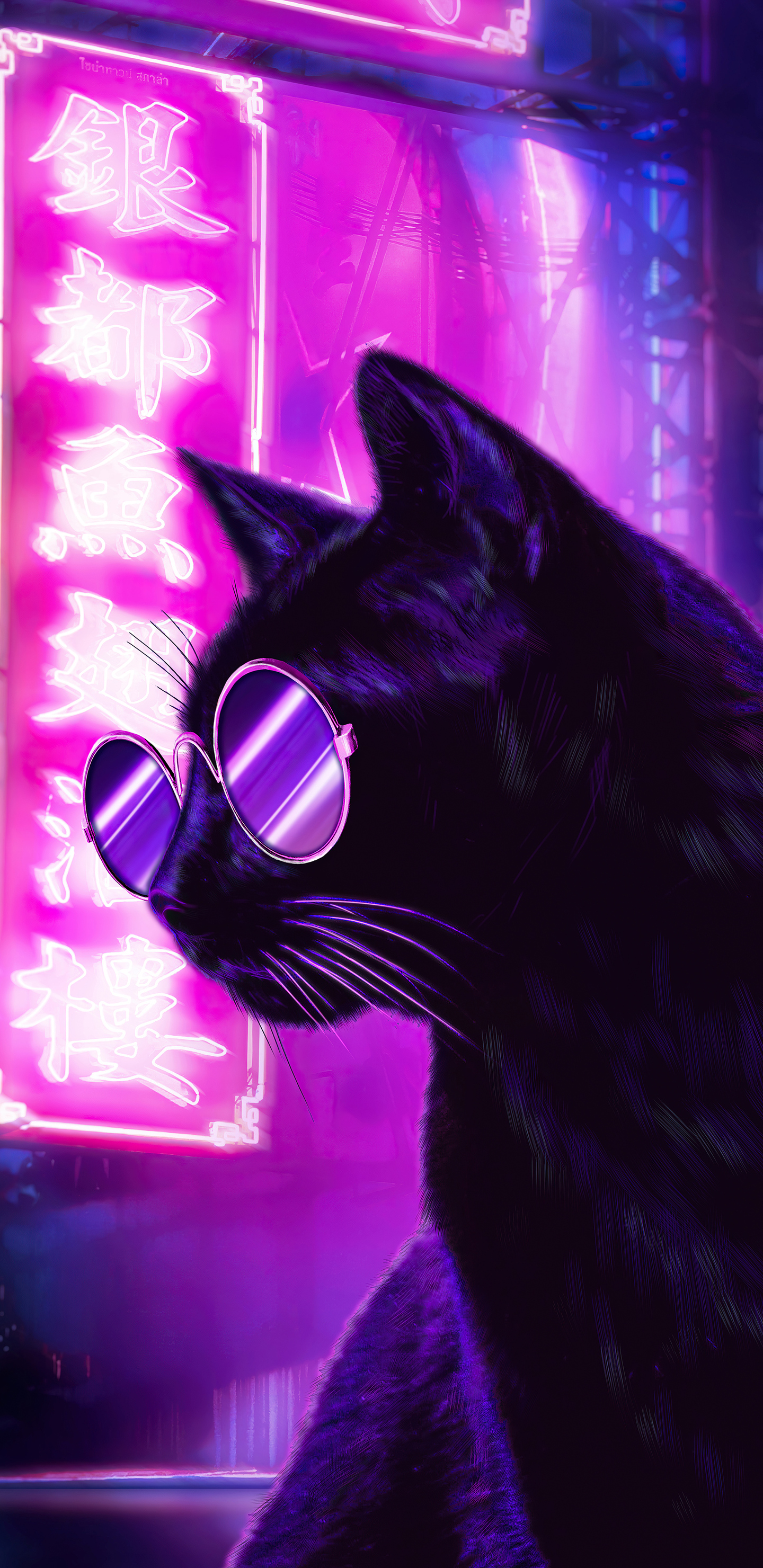 Neon Animals | View bigger - Neon Kitten LIve Wallpaper for Android  screenshot | Neon cat, Kitten art, Cat art