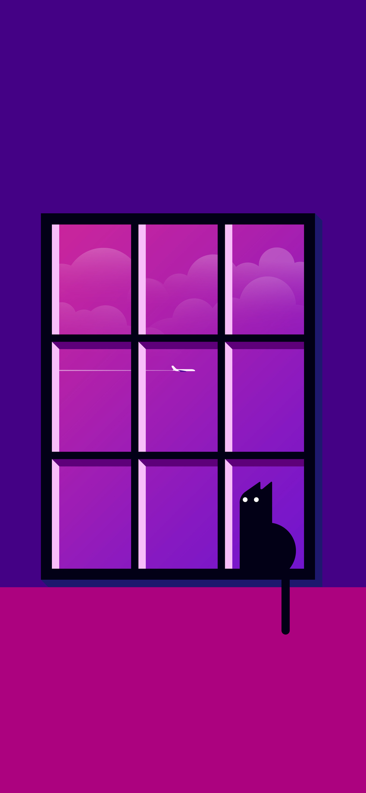 1242x2688 Cat Sitting Window Minimal 8k Iphone XS MAX HD 4k Wallpapers ...