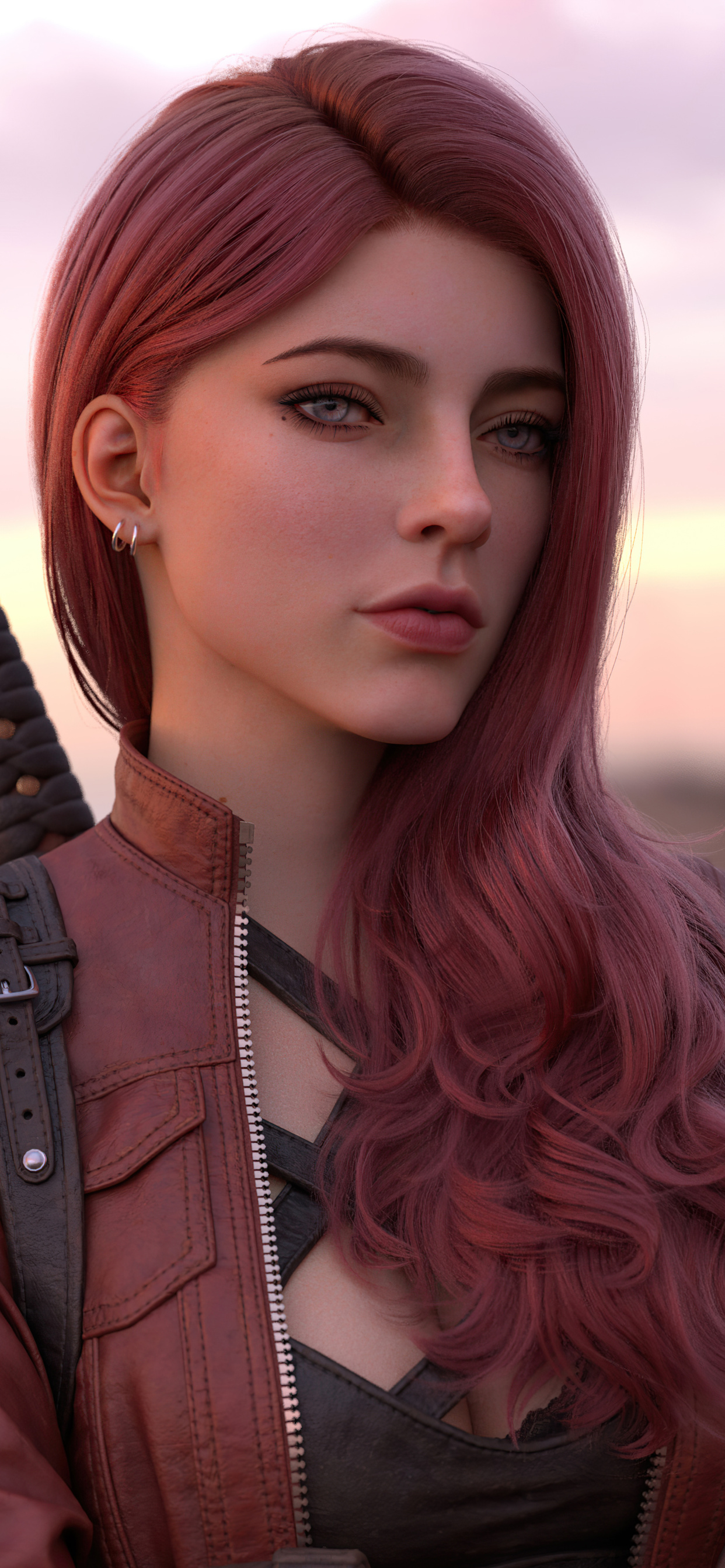 1242x2688 Cgi Girl Redhead Concept Art 4k Iphone Xs Max Hd 4k