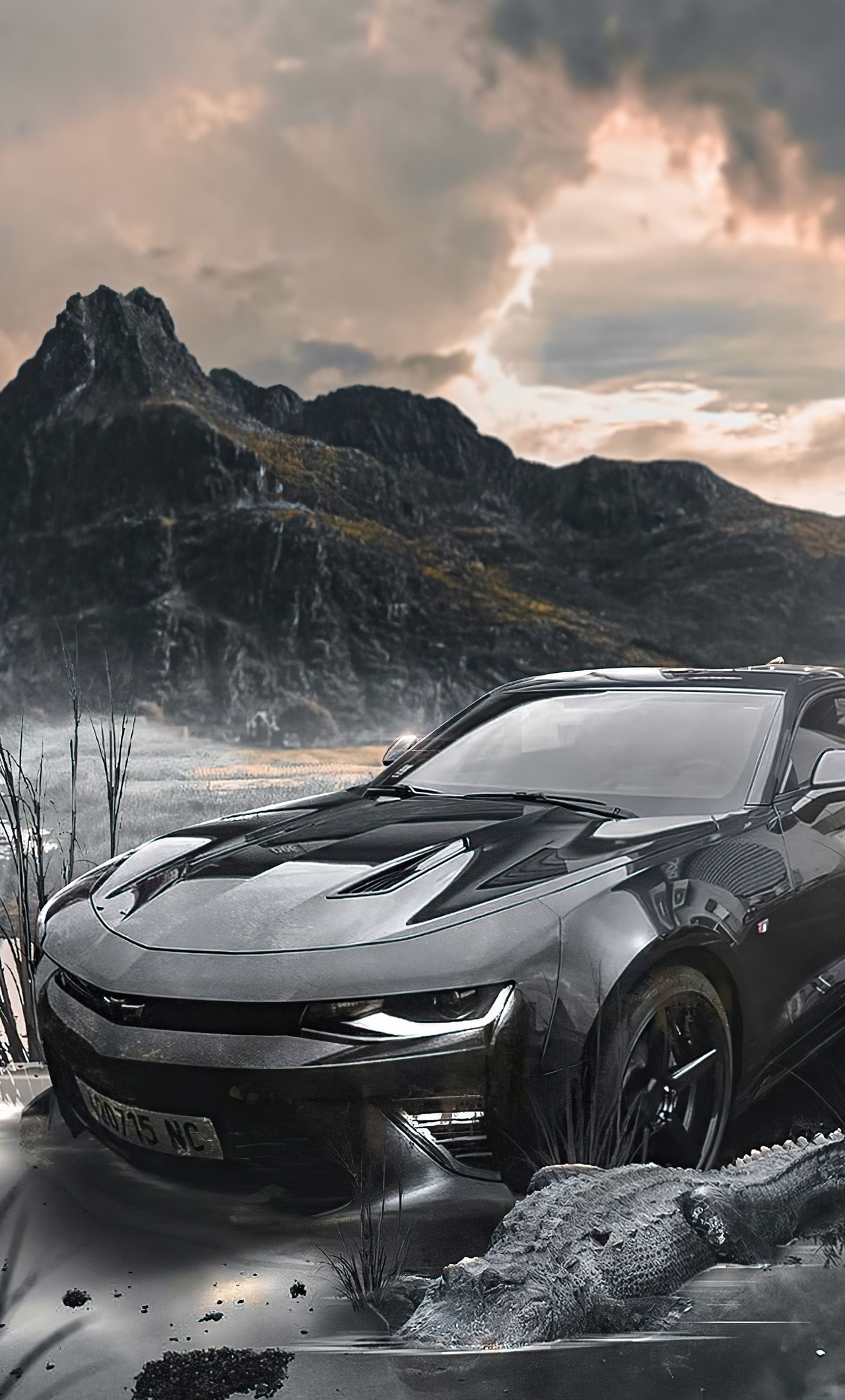 1280x2120 Chevy Camaro Black 4k iPhone 6 HD 4k Wallpapers Images  Backgrounds Photos and Pictures