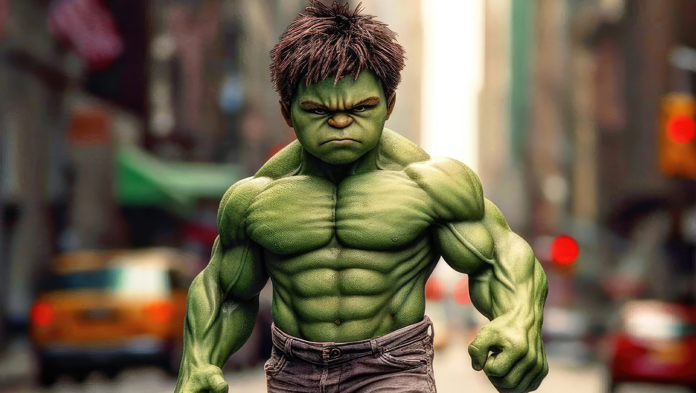 1360x768 Chibi Hulk 4k Laptop HD ,HD 4k Wallpapers,Images,Backgrounds ...