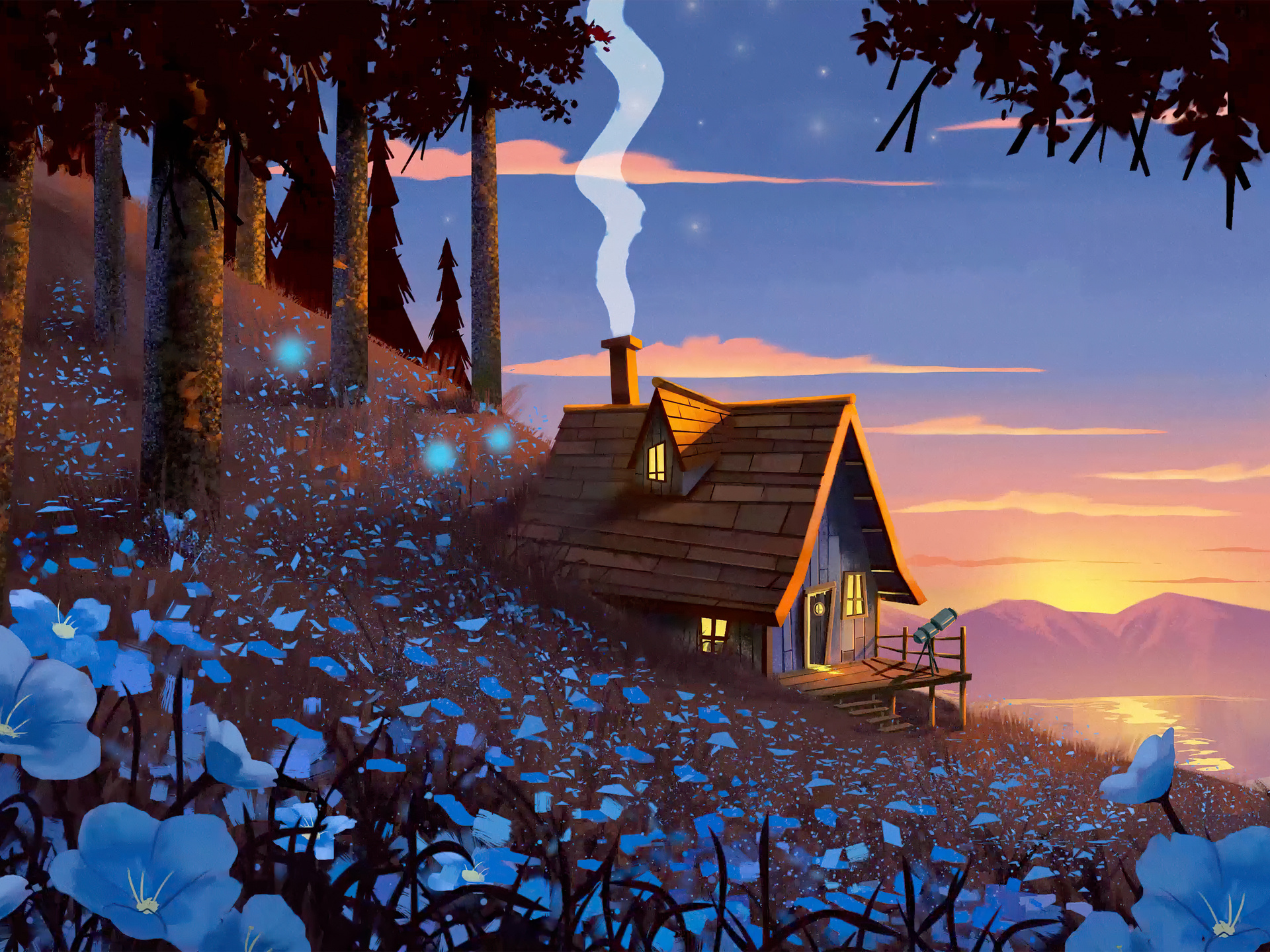 1920x1440 Chimney House Sunset Smoke 5k 1920x1440 Resolution HD 4k