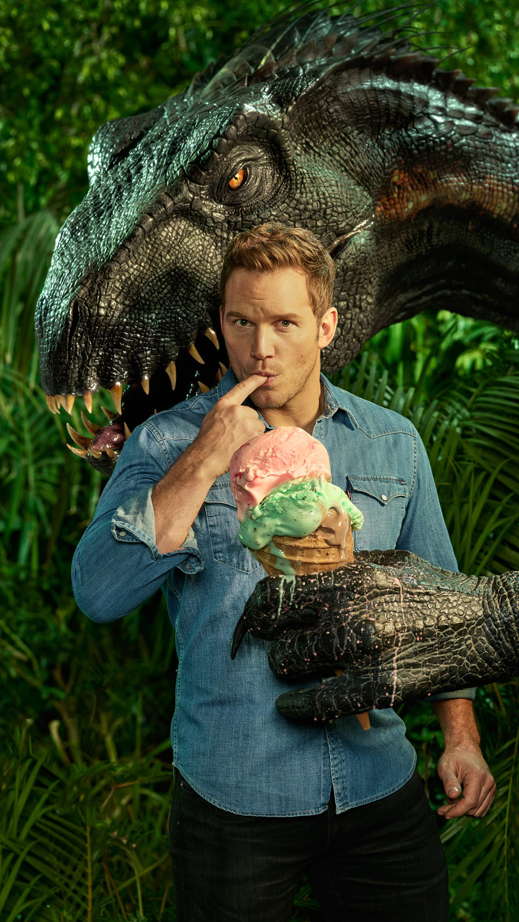 2160x3840 Chris Pratt With Indoraptor In Jurassic World Fallen Kingdom  Entertainment Weekly Sony Xperia XXZZ5 Premium HD 4k Wallpapers Images  Backgrounds Photos and Pictures