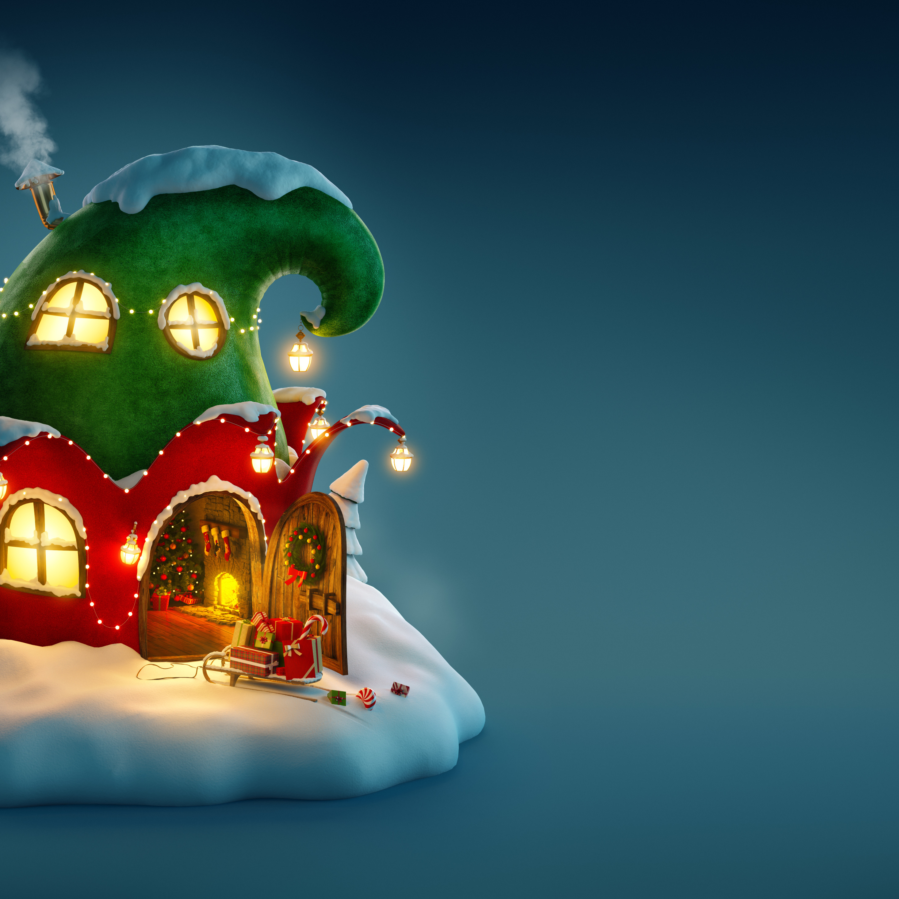 2932x2932 Christmas Fairy House 4k Ipad Pro Retina Display HD 4k Wallpapers,  Images, Backgrounds, Photos and Pictures