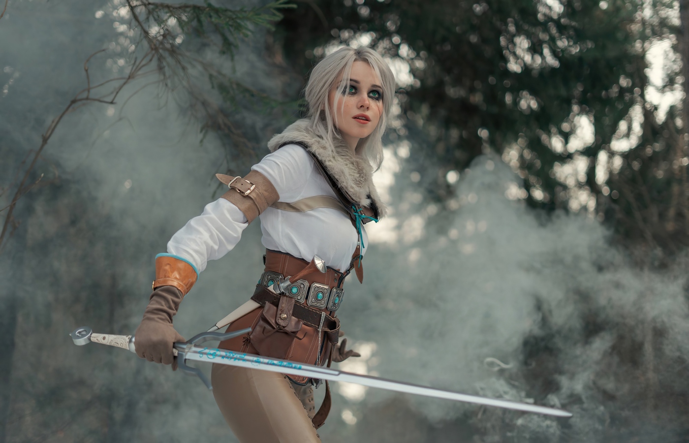 Ciri The Witcher 3 Cosplay 4k Wallpaper In 1400x900 Resolution