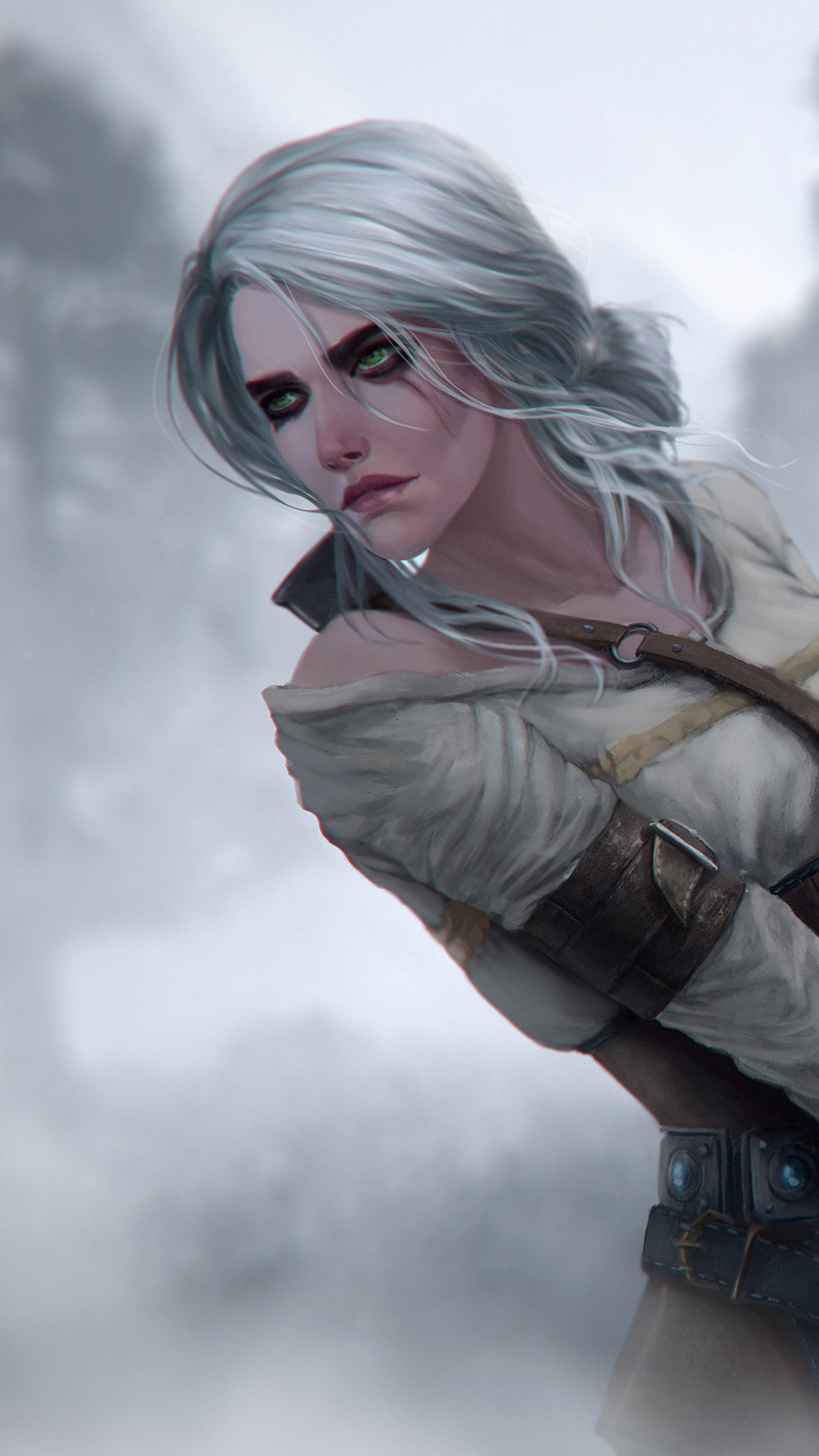 2160x3840 Ciri The Witcher 3 Digital Art 4k Sony Xperia X,XZ,Z5 Premium ...