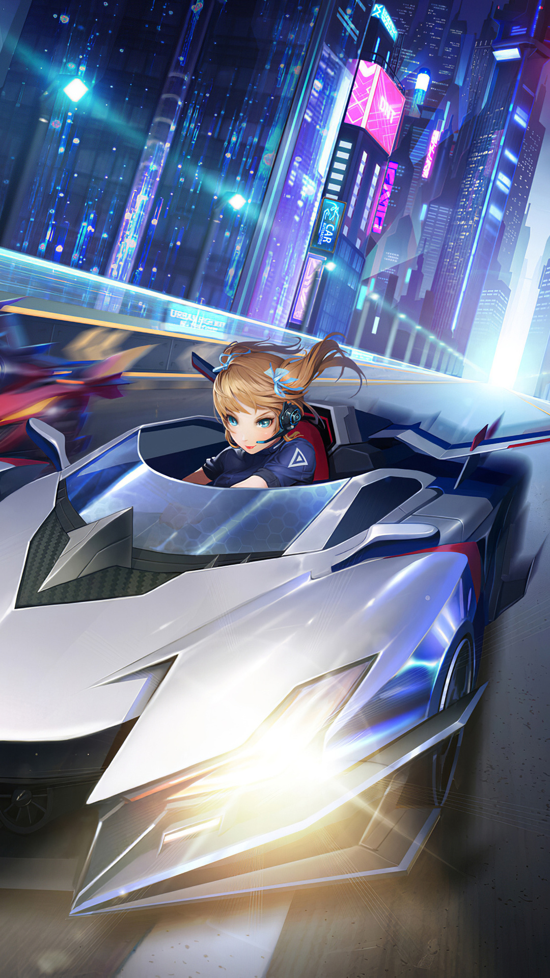 1080x1920 City Street Racing Anime 4k Iphone 7,6s,6 Plus, Pixel xl ,One ...