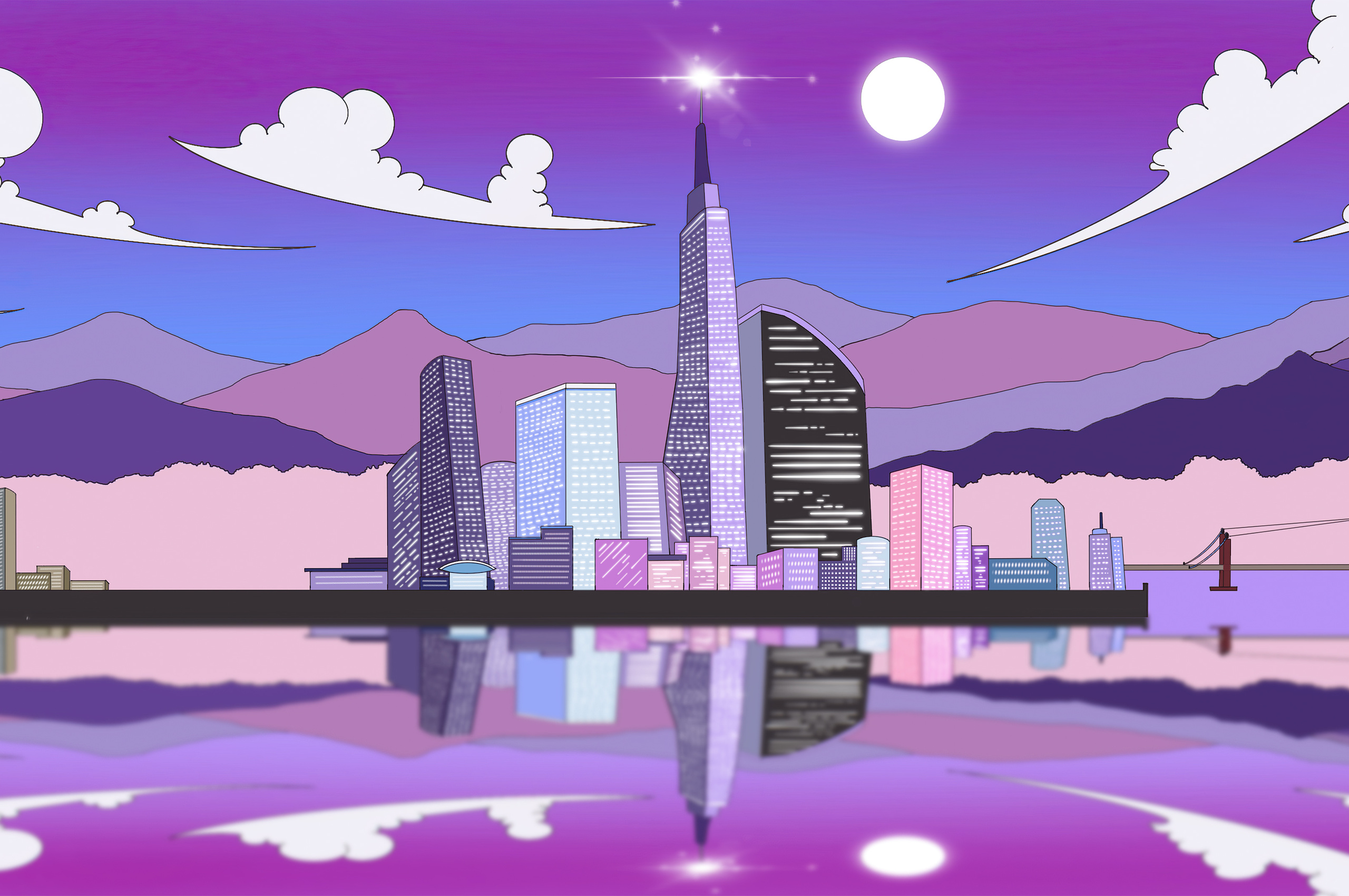 2560x1700 Cityscape Neon Chromebook Pixel ,HD 4k Wallpapers,Images