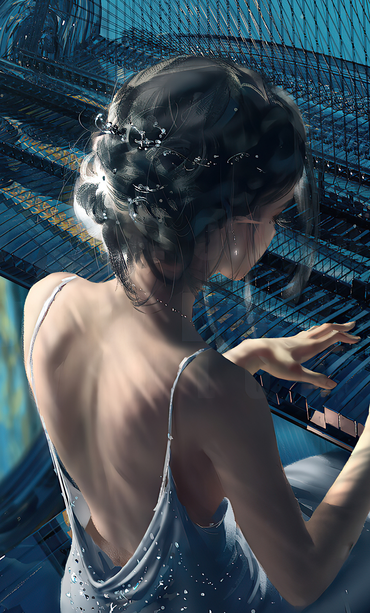1280x2120 Classic Piano Girl Wlop 5k iPhone 6+ HD 4k Wallpapers, Images,  Backgrounds, Photos and Pictures