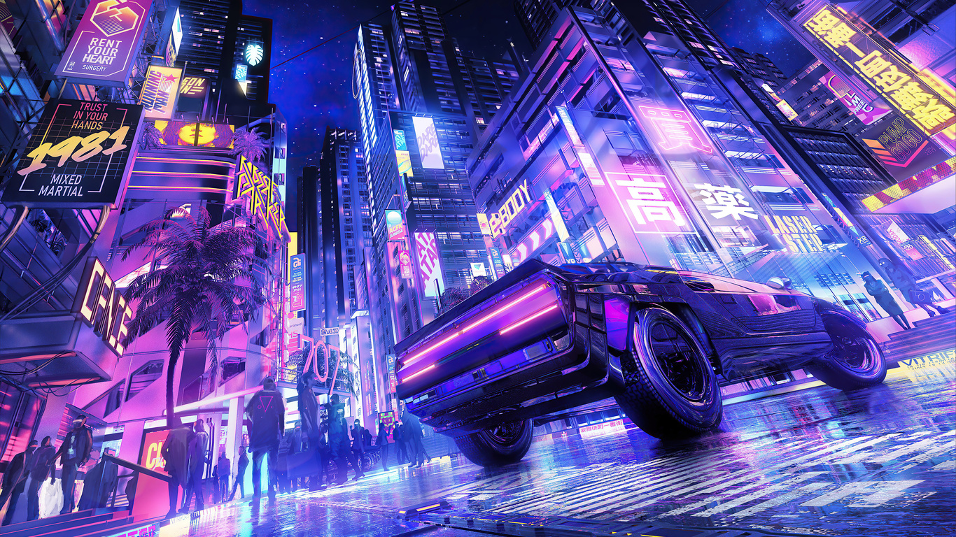 1366x768 Club 707 Cyberpunk City 5k 1366x768 Resolution HD 4k Wallpapers,  Images, Backgrounds, Photos and Pictures