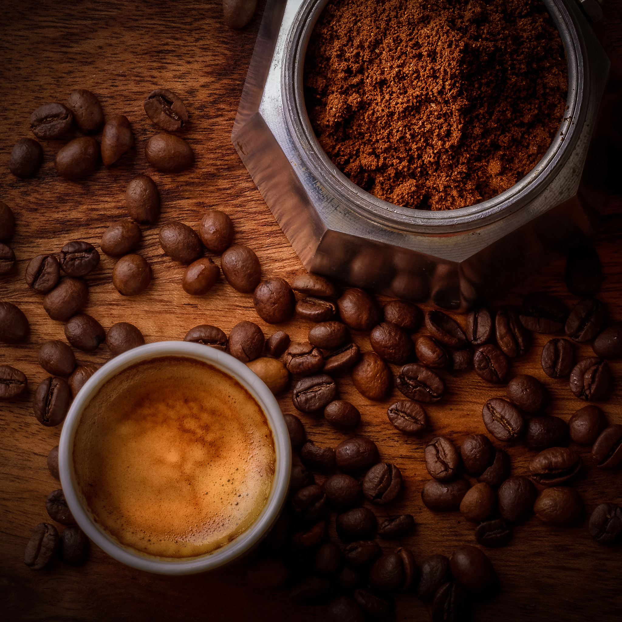 2048x2048 Coffee Beside Coffee Beans Ipad Air HD 4k Wallpapers, Images,  Backgrounds, Photos and Pictures