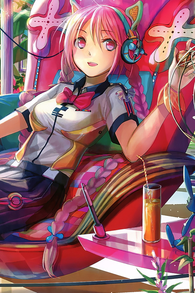 640x960 Colorful Anime Girl Chilling 4k iPhone 4, iPhone 4S HD 4k  Wallpapers, Images, Backgrounds, Photos and Pictures