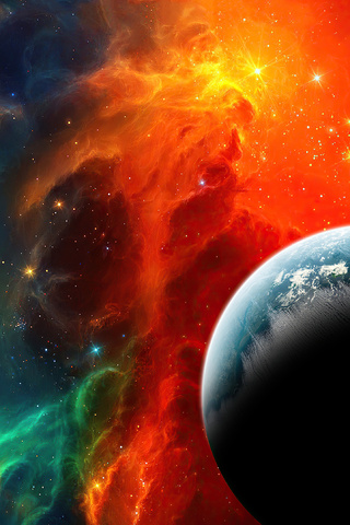 320x480 Colorful Nebula Space 4k Apple Iphone,iPod Touch,Galaxy Ace HD ...