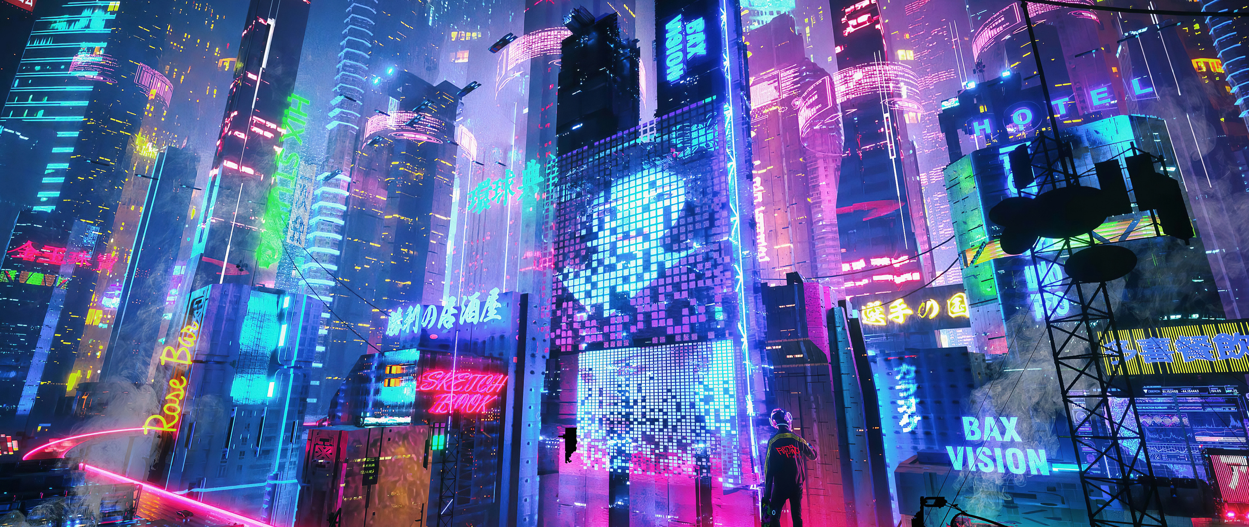 2560x1080 Colorful Neon City 4k 2560x1080 Resolution HD 4k Wallpapers