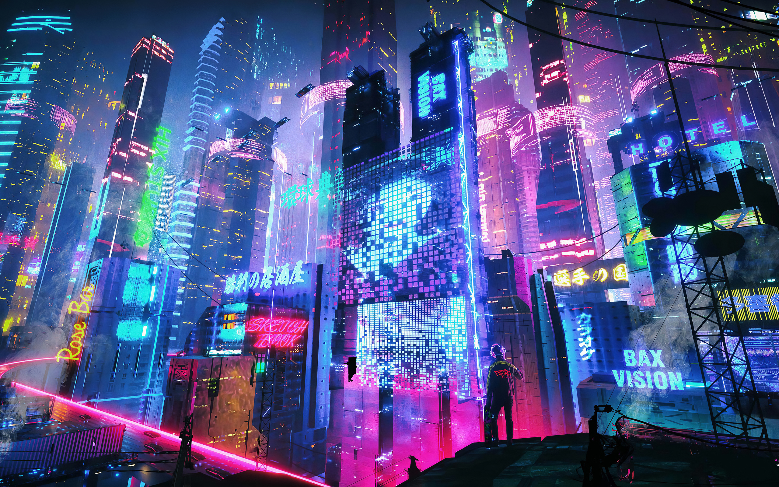 2560x1600 Colorful Neon City 4k 2560x1600 Resolution Hd 4k Wallpapers Images Backgrounds Photos And Pictures