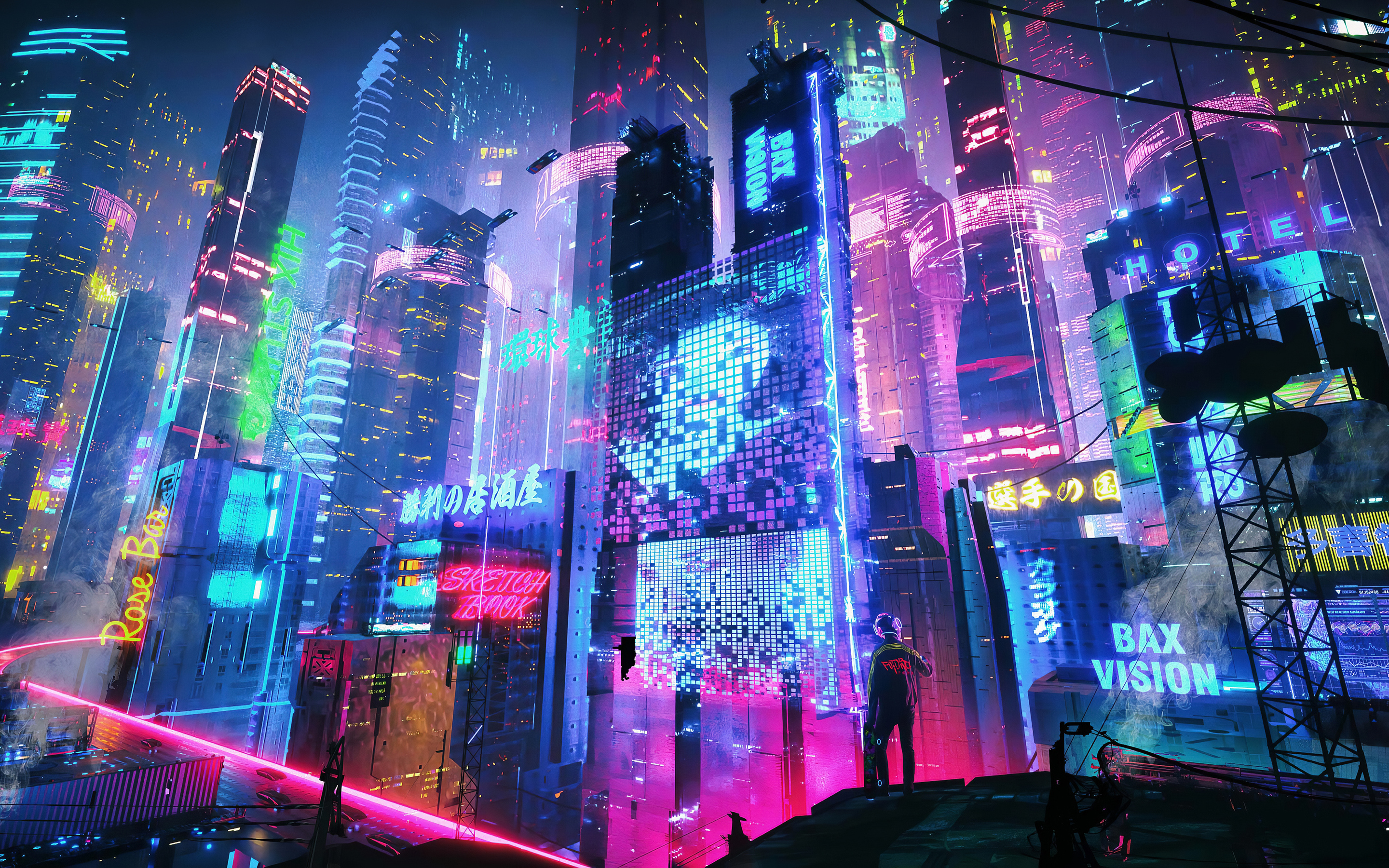 Neon City Background - Neon City Wallpapers - Wallpaper Cave