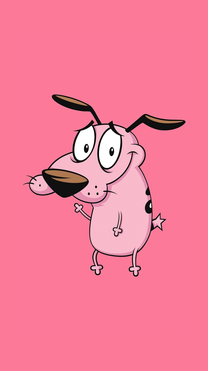 Courage The Cowardly Dog Minimal 4k Wallpaper In 720x1280 Resolution