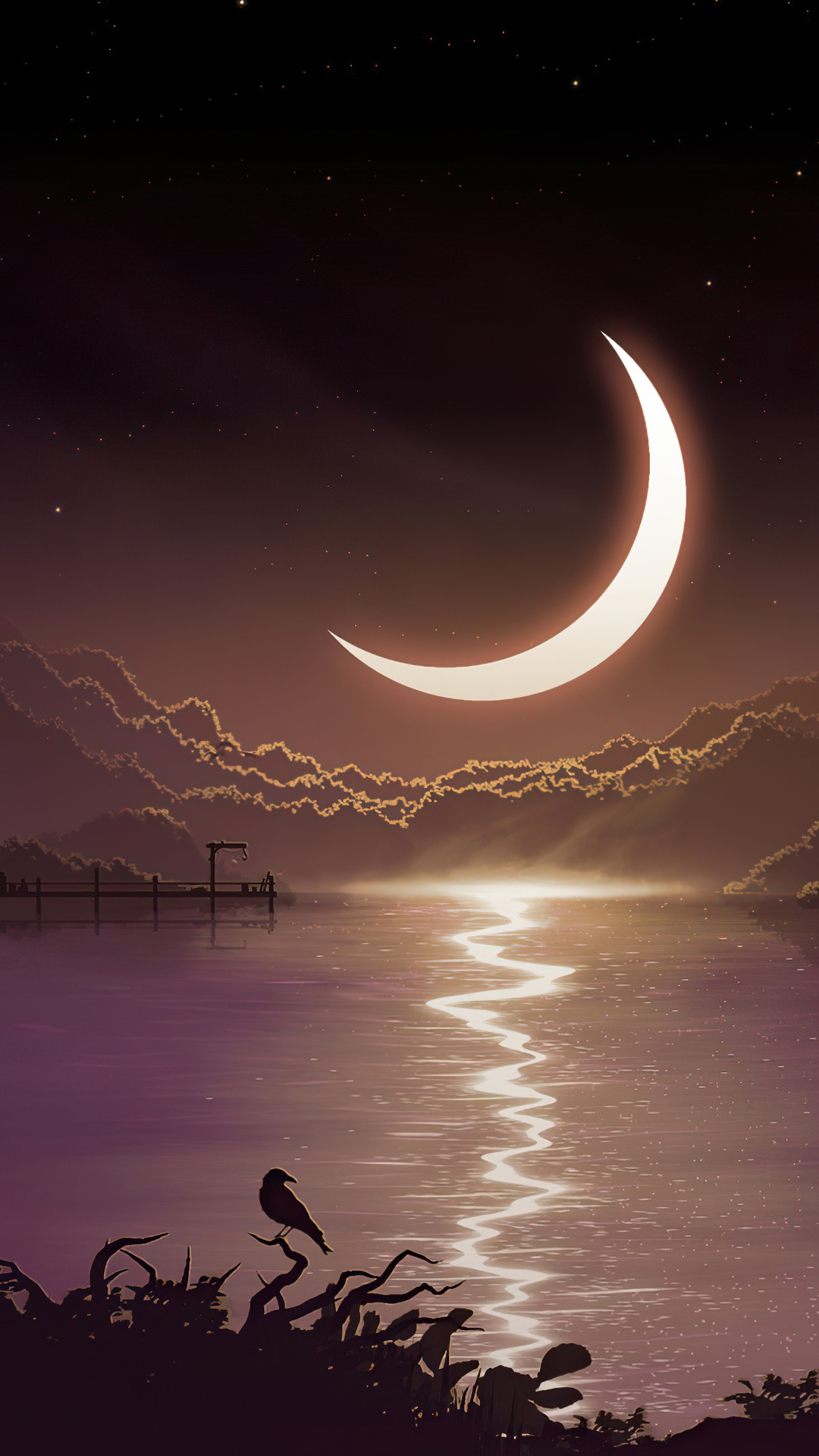 Aesthetic crescent moon Wallpapers Download  MobCup