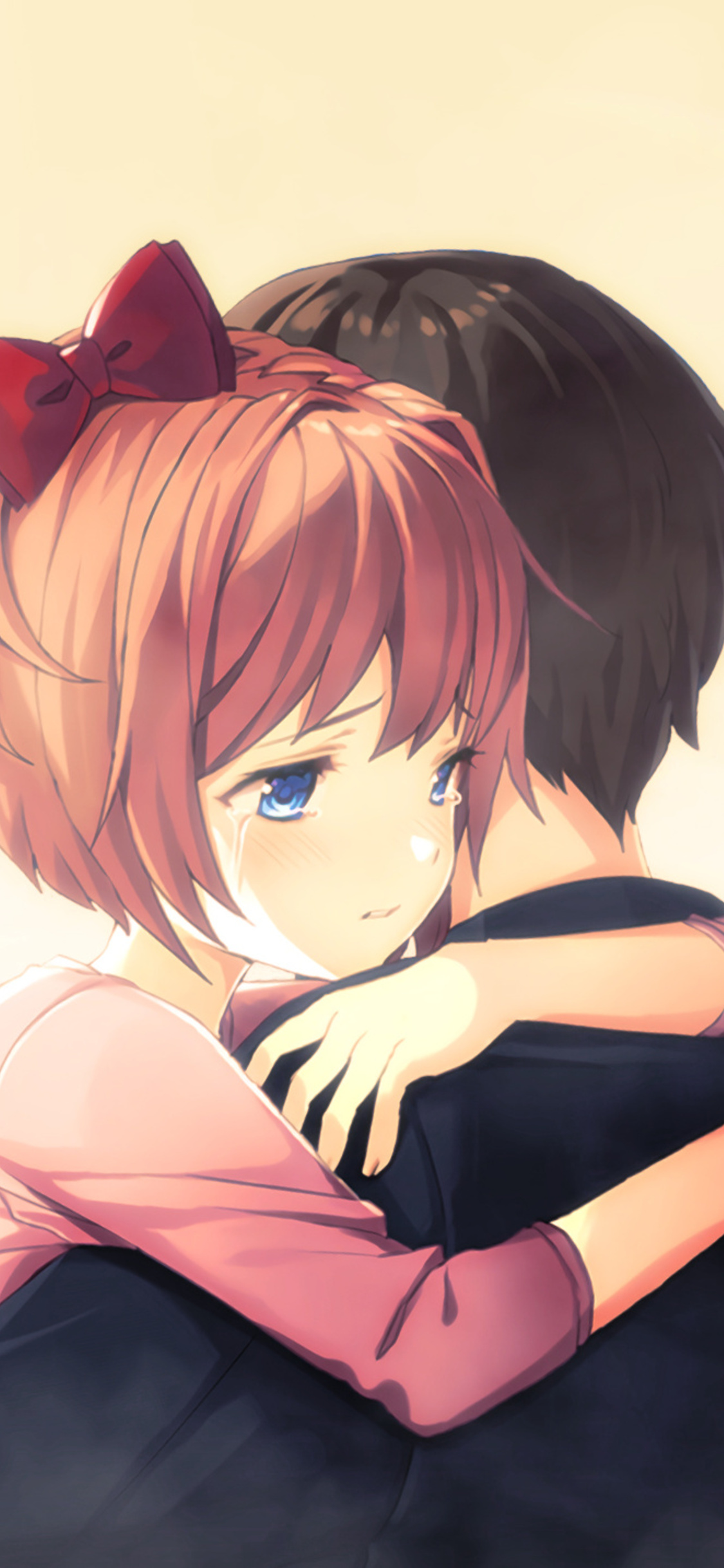 1125x2436 Cute Anime Couple Hug Iphone XS,Iphone 10,Iphone X HD 4k  Wallpapers, Images, Backgrounds, Photos and Pictures