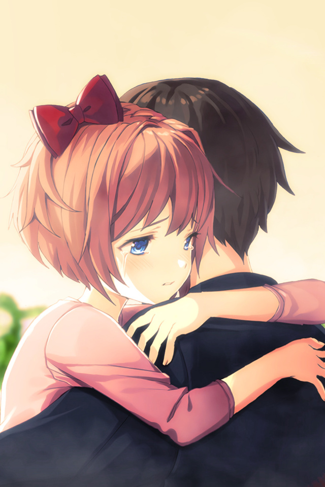 640x960 Cute Anime Couple Hug iPhone 4, iPhone 4S HD 4k Wallpapers, Images,  Backgrounds, Photos and Pictures