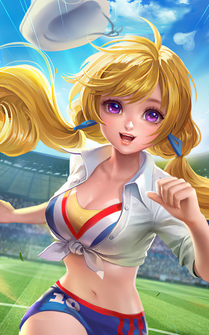 800x1280 Cute Anime Girl Playing Soccer Nexus 7 Samsung Galaxy Tab