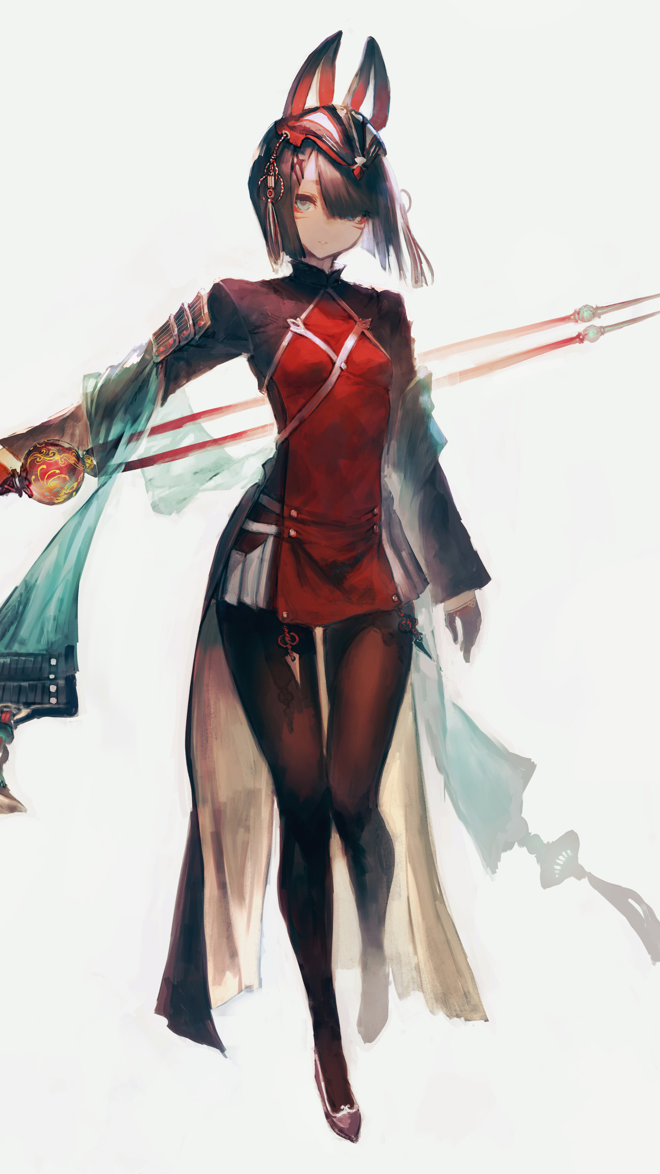 cute anime girl with sword 0z