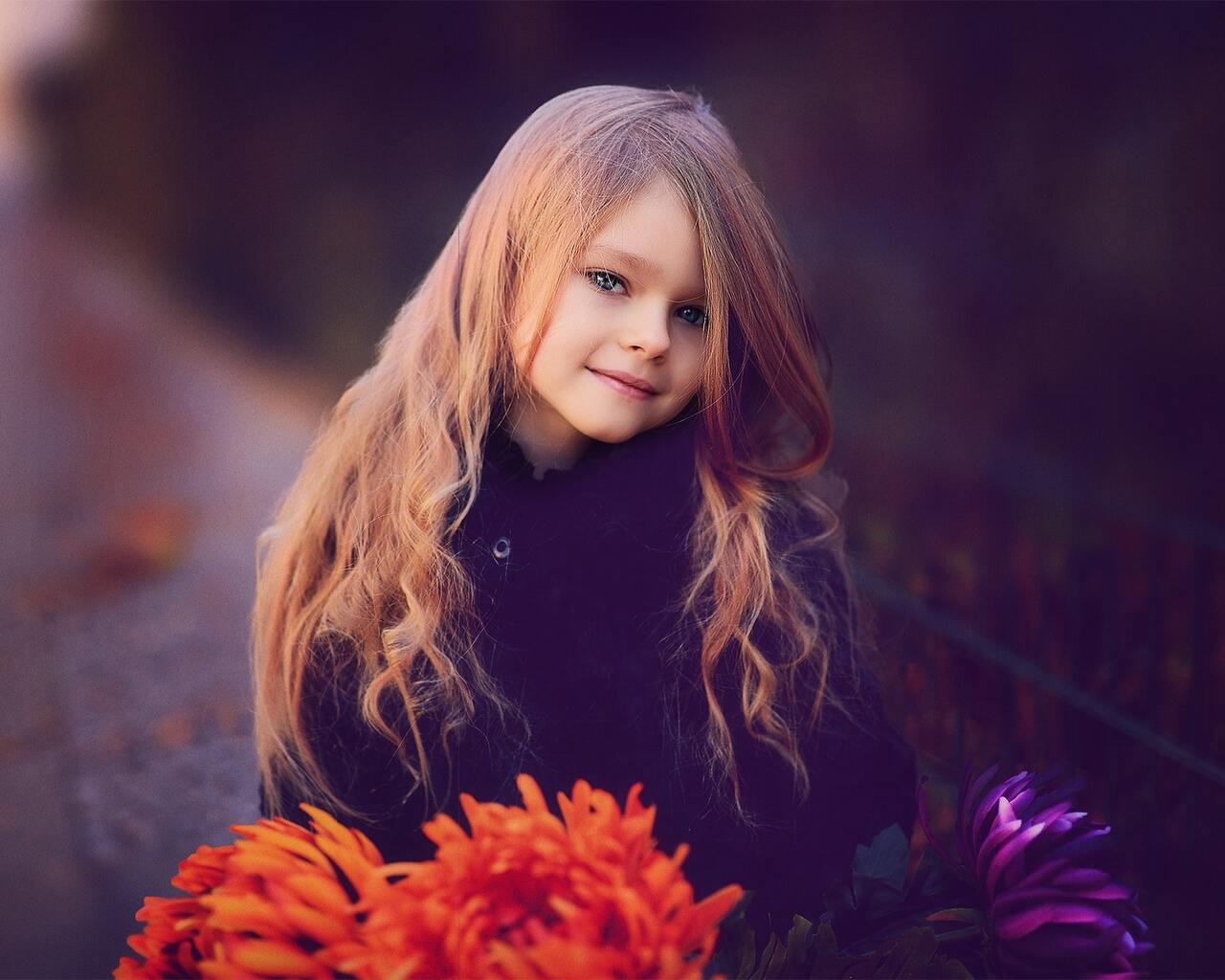 1280x1024 Cute Little Girl With Flowers 1280x1024 Resolution HD 4k  Wallpapers, Images, Backgrounds, Photos and Pictures
