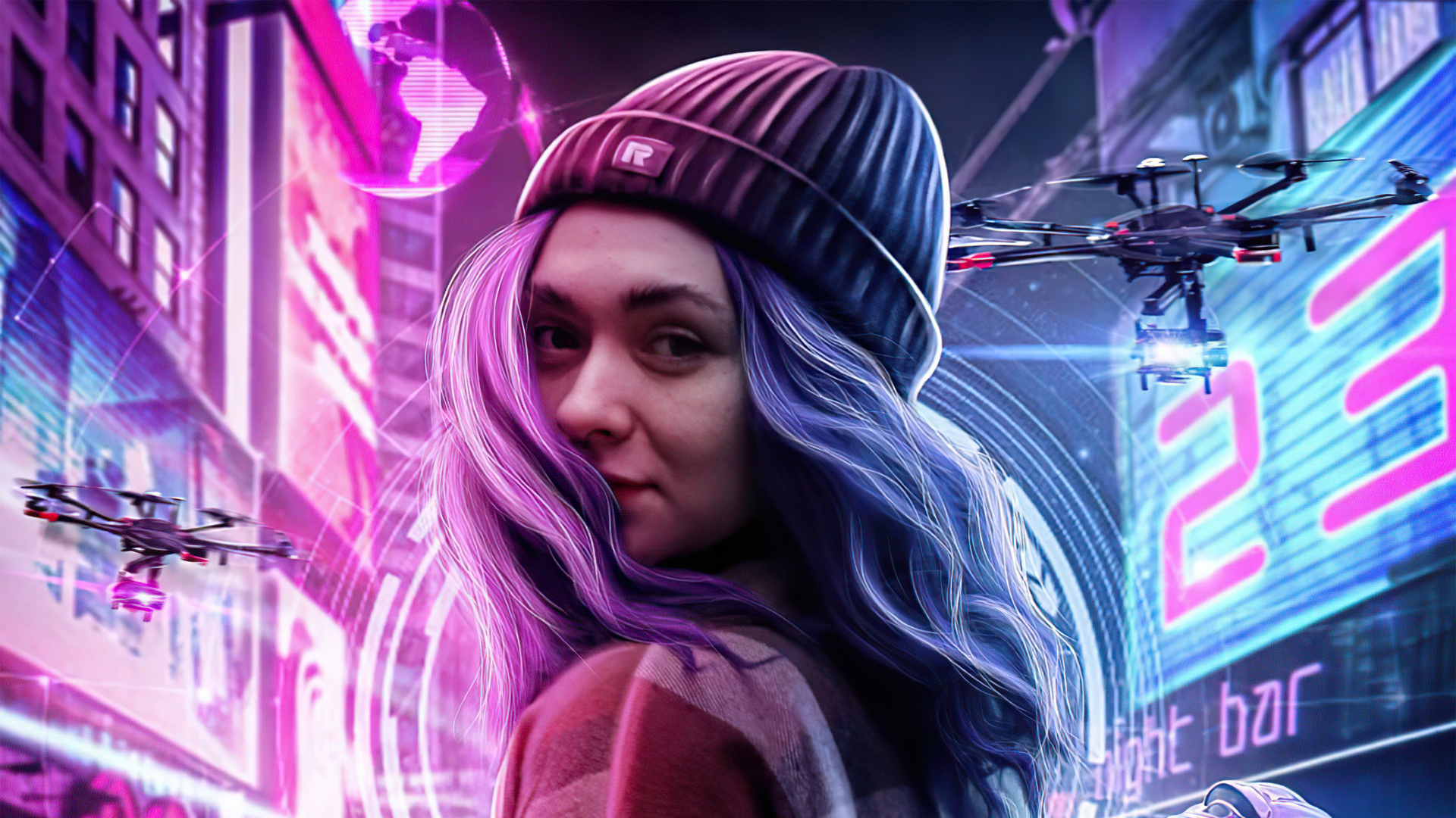 cyberpunk 2077 NEON girl HD Wallpapers - Eyecandy for your XFCE