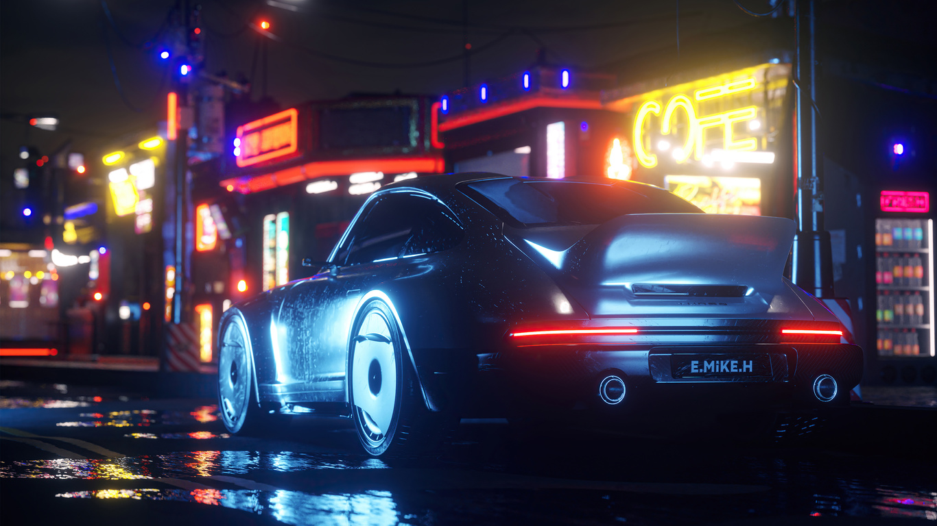 Cyber Streets Ride Wallpaper