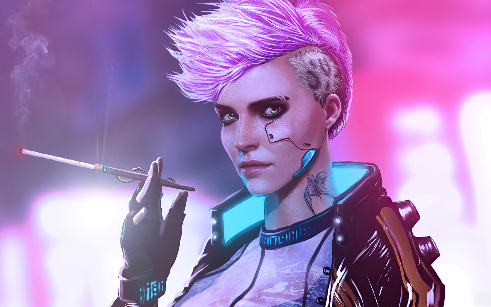 1680x1050 Cyberpunk 2077 Girl Smoking 4k 1680x1050 Resolution HD 4k