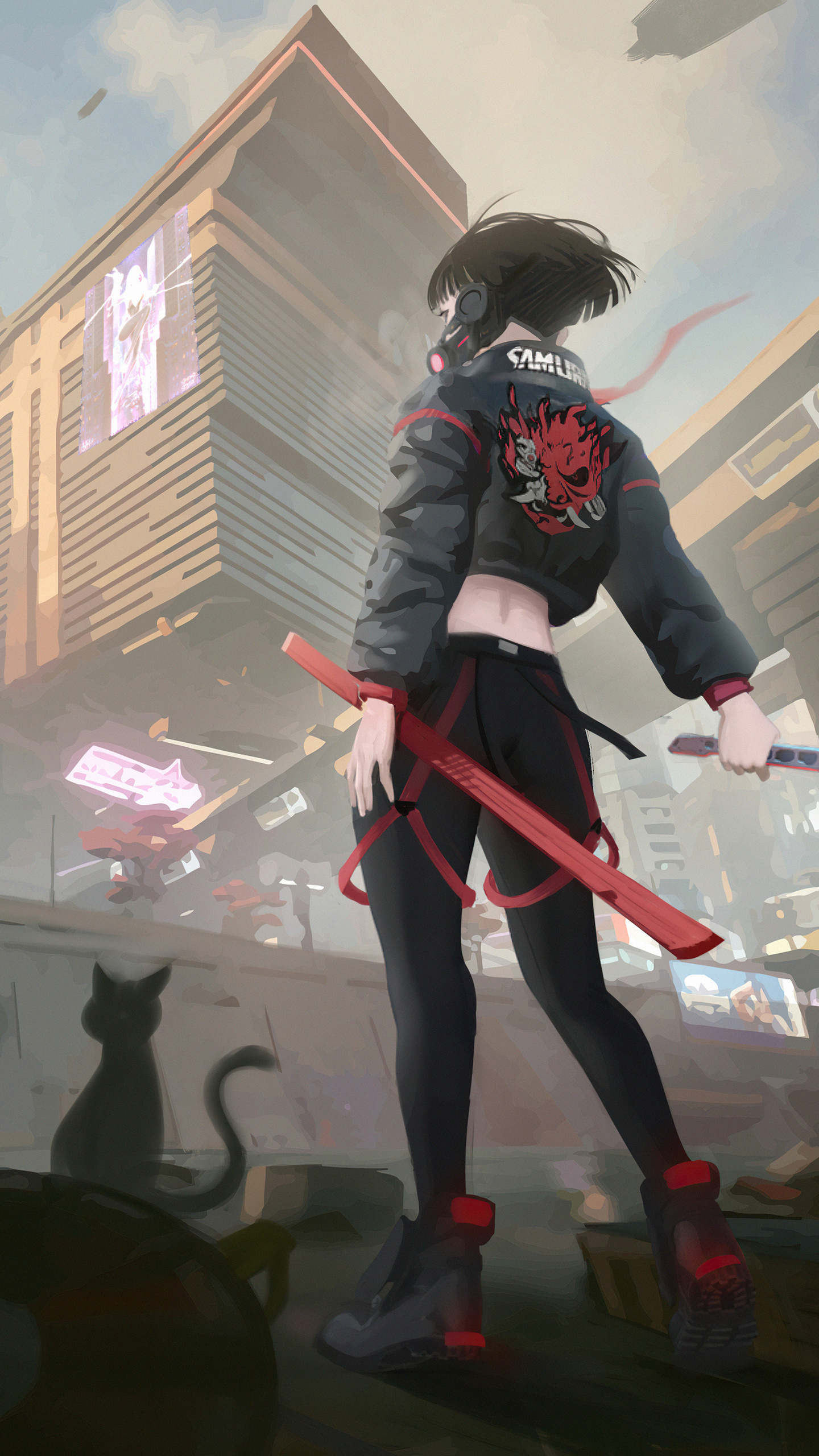 Anime samurai cyberpunk