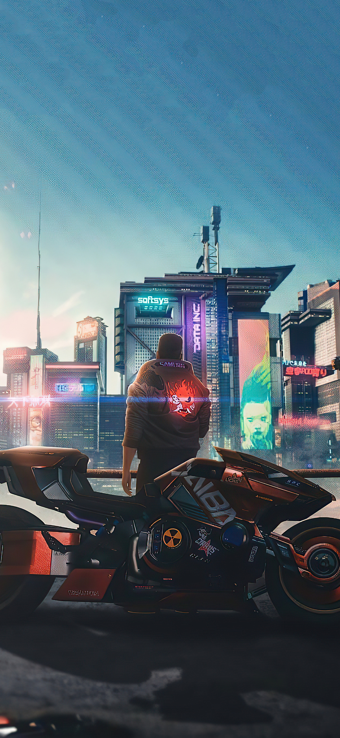 Download wallpaper 1125x2436 cyberpunk 2077, samurai jacket, game  character, iphone x, 1125x2436 hd background, 29045