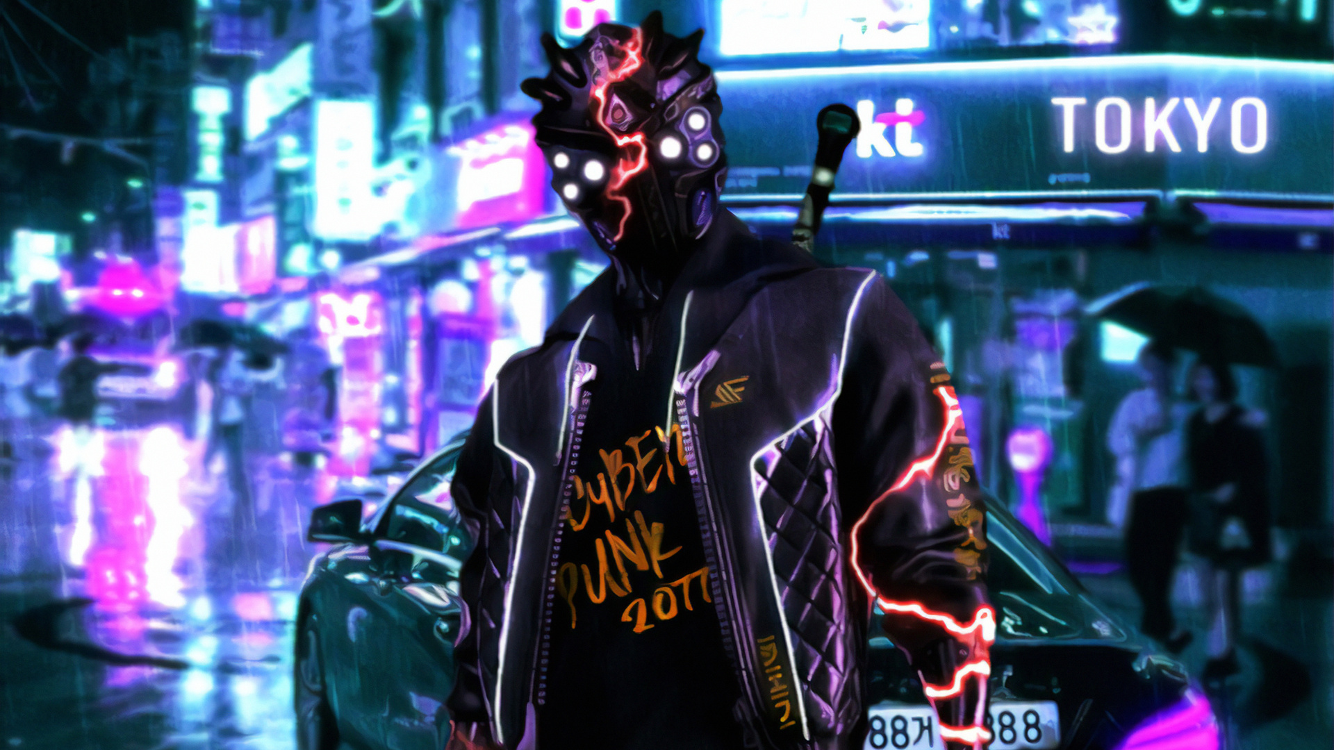 Cyberpunk Street Night HD Wallpaper - KDE Store