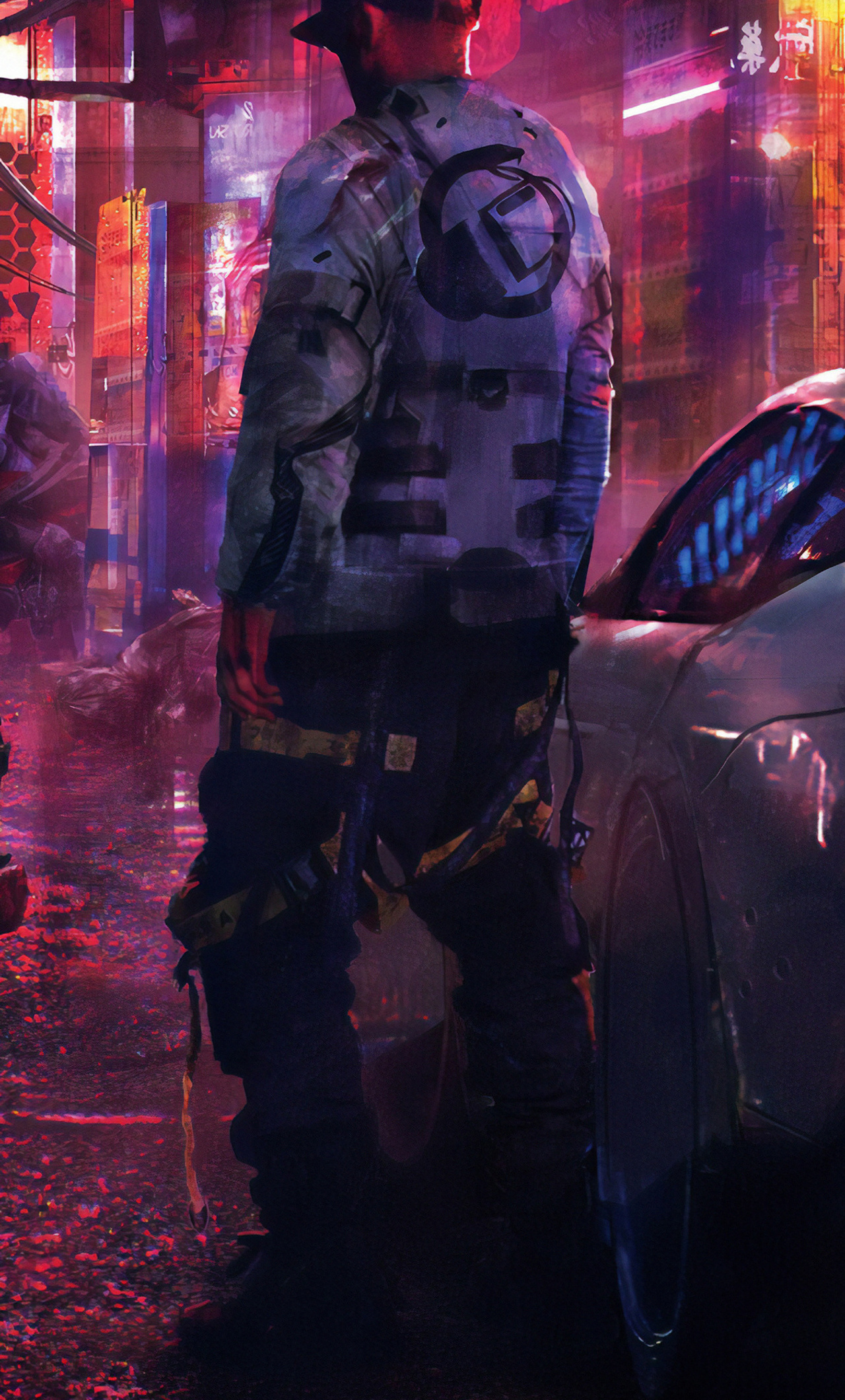 1280x2120 Cyberpunk Boy With Car iPhone 6+ ,HD 4k Wallpapers,Images