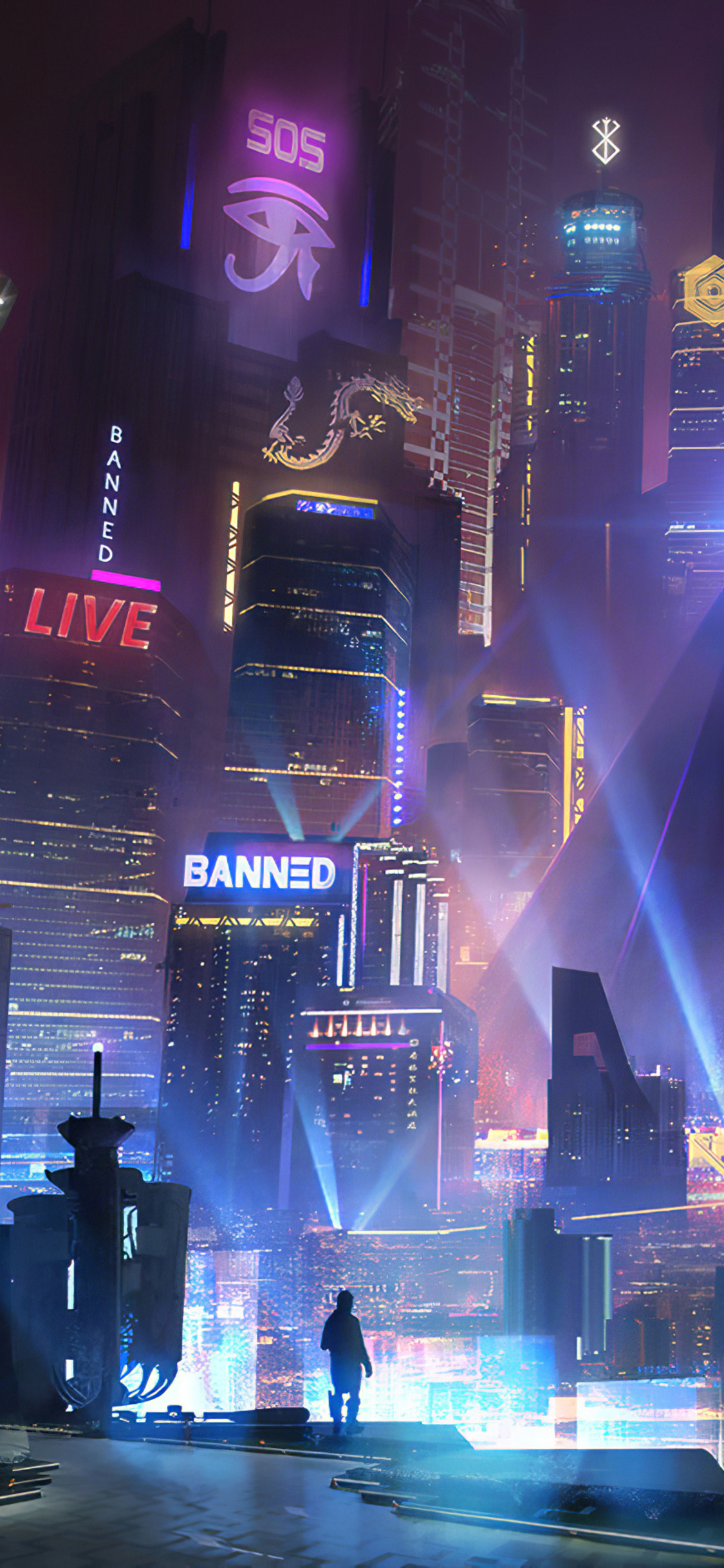 Night artwork futuristic city cyberpunk, Cyberpunk 2077 HD phone wallpaper  | Pxfuel