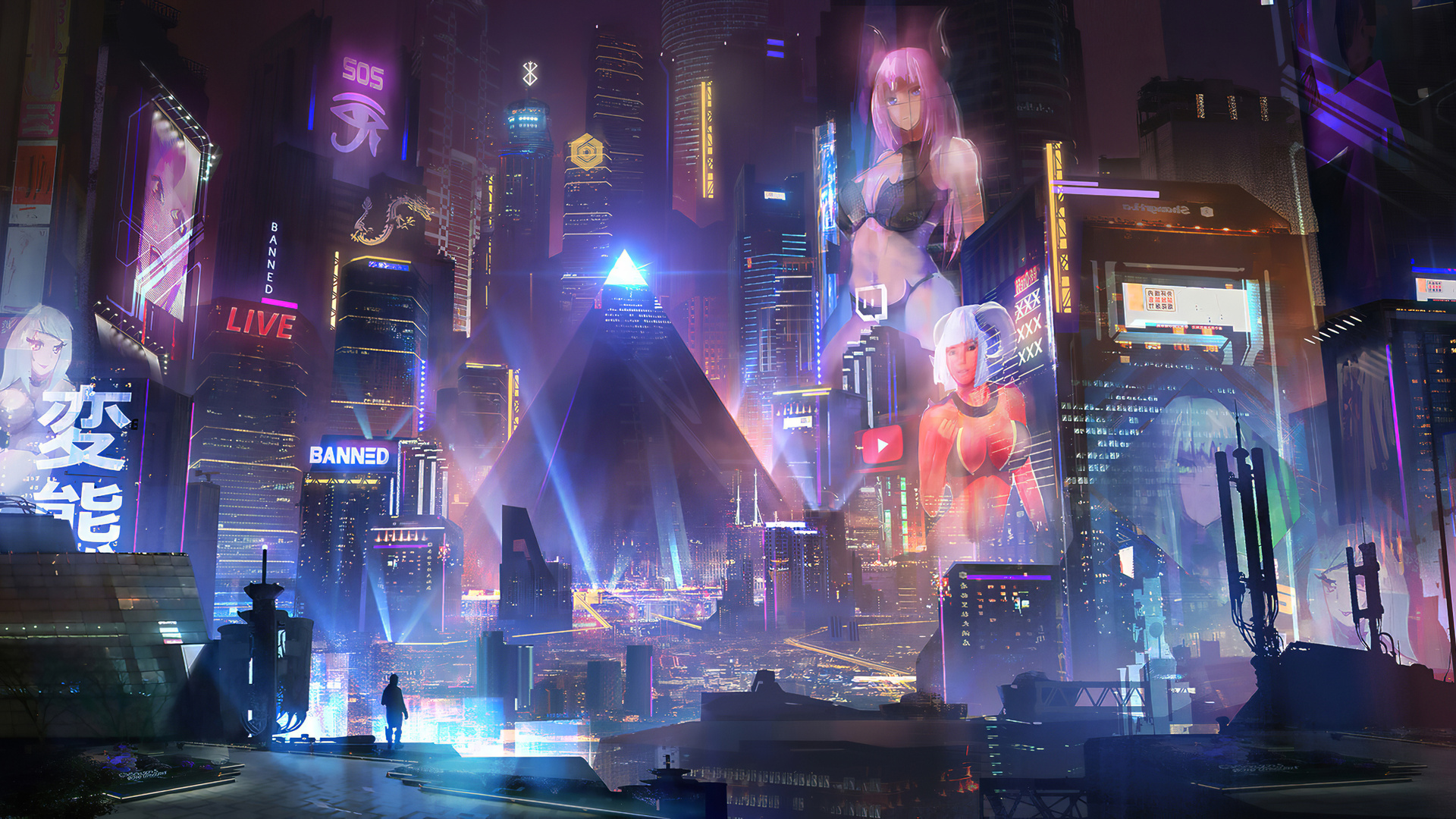 Cyberpunk , Cyberpunk Laptop HD wallpaper